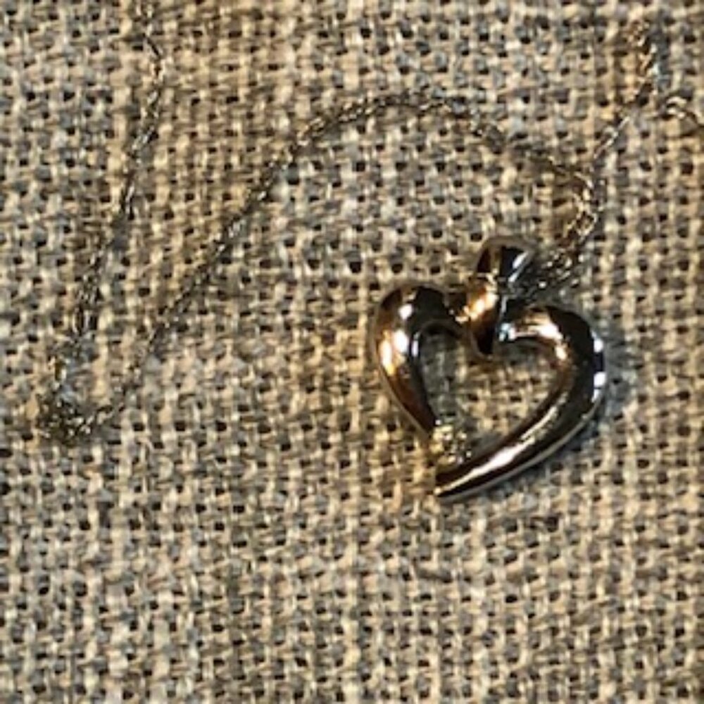 Diamond Pendant 14K White Gold Chain Heart Necklace Gift Engagement Birthday